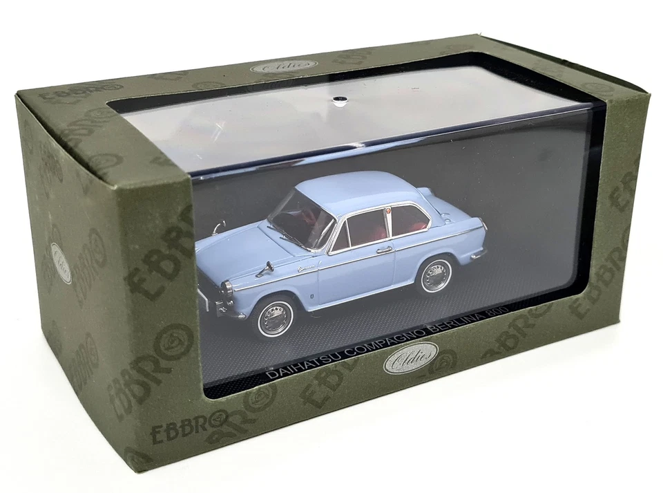 Ebbro 1/43 Daihatsu Compagno Berlina 800 Coupe Blue 1963 Diecast Model Car - Image 2 of 4