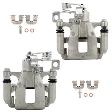 For Hyundai Accent 12-17 Dodge Attitude 12-14 2pcs Silver Rear Brake Calipers