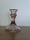 Amethyst/Pink Depression Pressed Glass Vintage Candle Holder