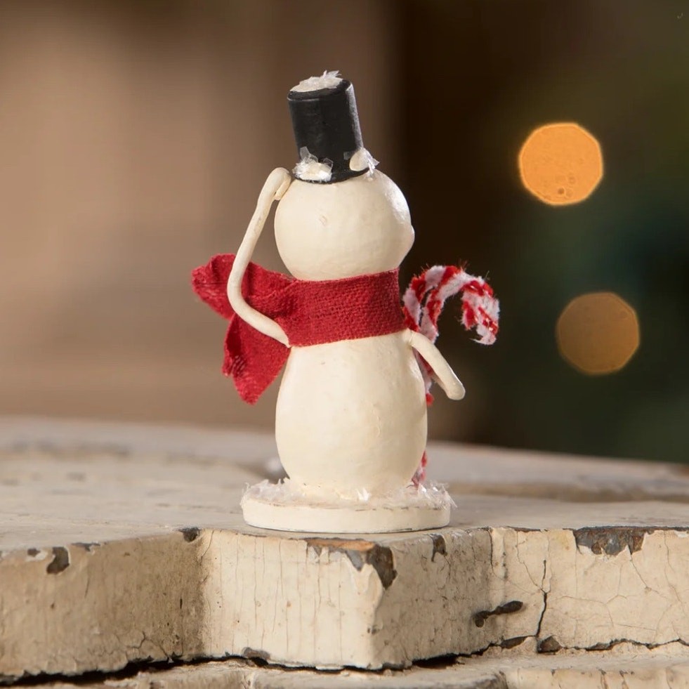 Bethany Lowe Snowman with Candy Canes Christmas Figurine NEW