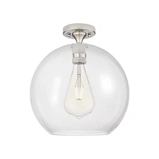 Innovations Lighting 434-1F-10-12 Crown Point Flush Globe Crown - Nickel