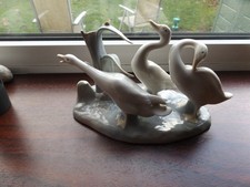 Lladro Geese Reeds and Snail - Very Cute Goose Bird