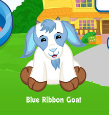 Webkinz Blue Ribbon Goat Virtual Adoption Code Only Messaged Webkinz Blue Goat 