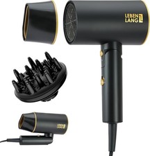 LEBENLANG Ionic Hair Dryer 1875W - Compact, Portable, Lightweight, with Diffuser