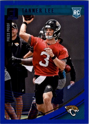 #ad 2018 Donruss Press Proof Blue #383 Tanner Lee FB $2.00