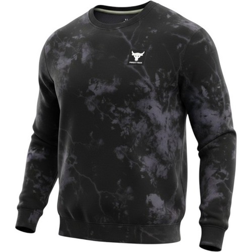 Under Armour Project Rock Black and Grayish Purple Tie-Dye Crewneck Sweatshirt