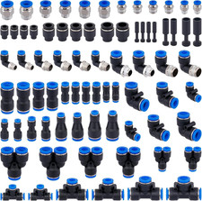 78 PCS Air Line Quick Connect Fittings 1/8" 1/4" 5/16" 3/8" 1/2" Quick Connect A