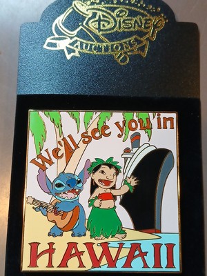 DISNEY PIN LE DA STITCH WE'LL SEE YOU IN HAWAII UKULELE CRUISE SHIP LOLO AUCTION