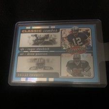 2022 Panini Classics Classic Combos Roger Staubach, Drew Pearson #CC-6 Blue 3/5