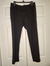 INC International Concepts Women's Black Straight Pants Rayon Blend 14 Regul  