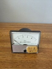 Triplett 220-G 0-1 DC Milliamperes Panel Meters USA Used