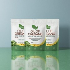 3PACK Aceite De Oregano En 300 Capsulas Con Carvacrol Timol Black Seed Oil 6000