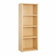 Regal Holzregal Ahorn B&uuml;cherregal Aktenregal 4 F&auml;cher h&ouml;henverstellbar H:146 cm