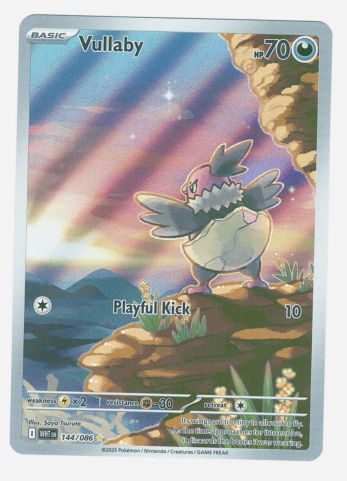 Pokemon TCG - S&V - White Flare - Vullaby 144/086 - Illustration Rare - NM