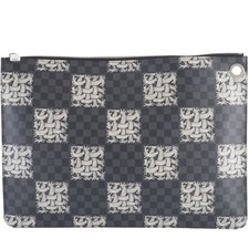 Louis Vuitton bag men's used Damier Graphite pochette Jour GM black clutch bag s