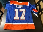 Jari Kurri HOF 2001 Autographed Edmonton NHL Custom Blue Hockey Jersey - BAS