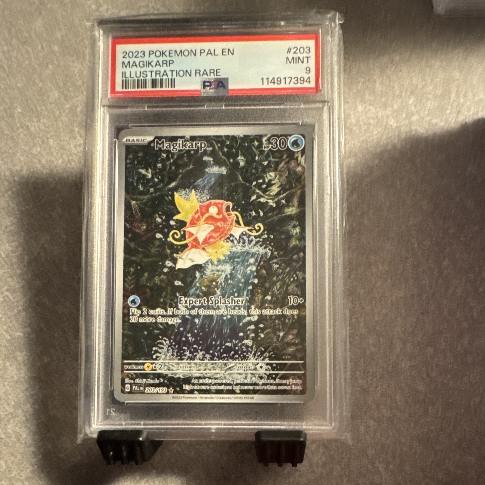 Pokemon TCG PSA 9 Magikarp 203/193 Paldea Evolved Illustration Rare Holo EN