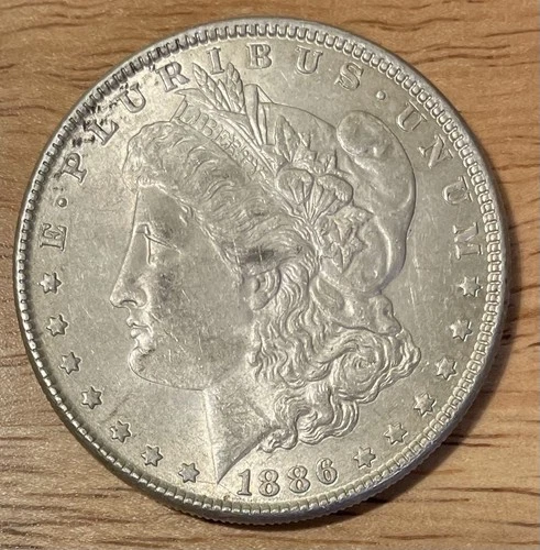 1886 Morgan Silver Dollar $1 Coin Circulated 0.9 Fineness US Silver