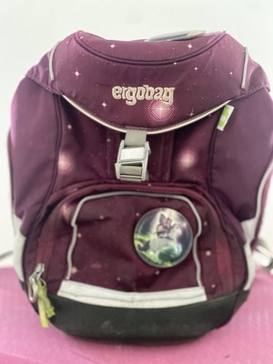ergobag Schulranzen Lila mit Brustgurt, Muster Fee, Kletties Feenzauber