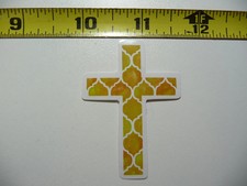 CROSS WITH STYLING IN BACKGROUND SMALL STICKER DECAL CHURCH CHRISTIAN