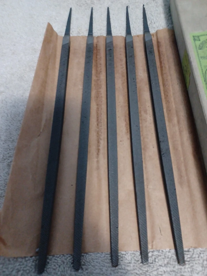 Vintage Nicholson  5 Count 10" Square Bastard Files  Made In USA  New - Image 2 of 4