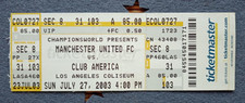 Manchester UTD - America - 27.07.03 - program signed by V. Nistelrooy + ticket