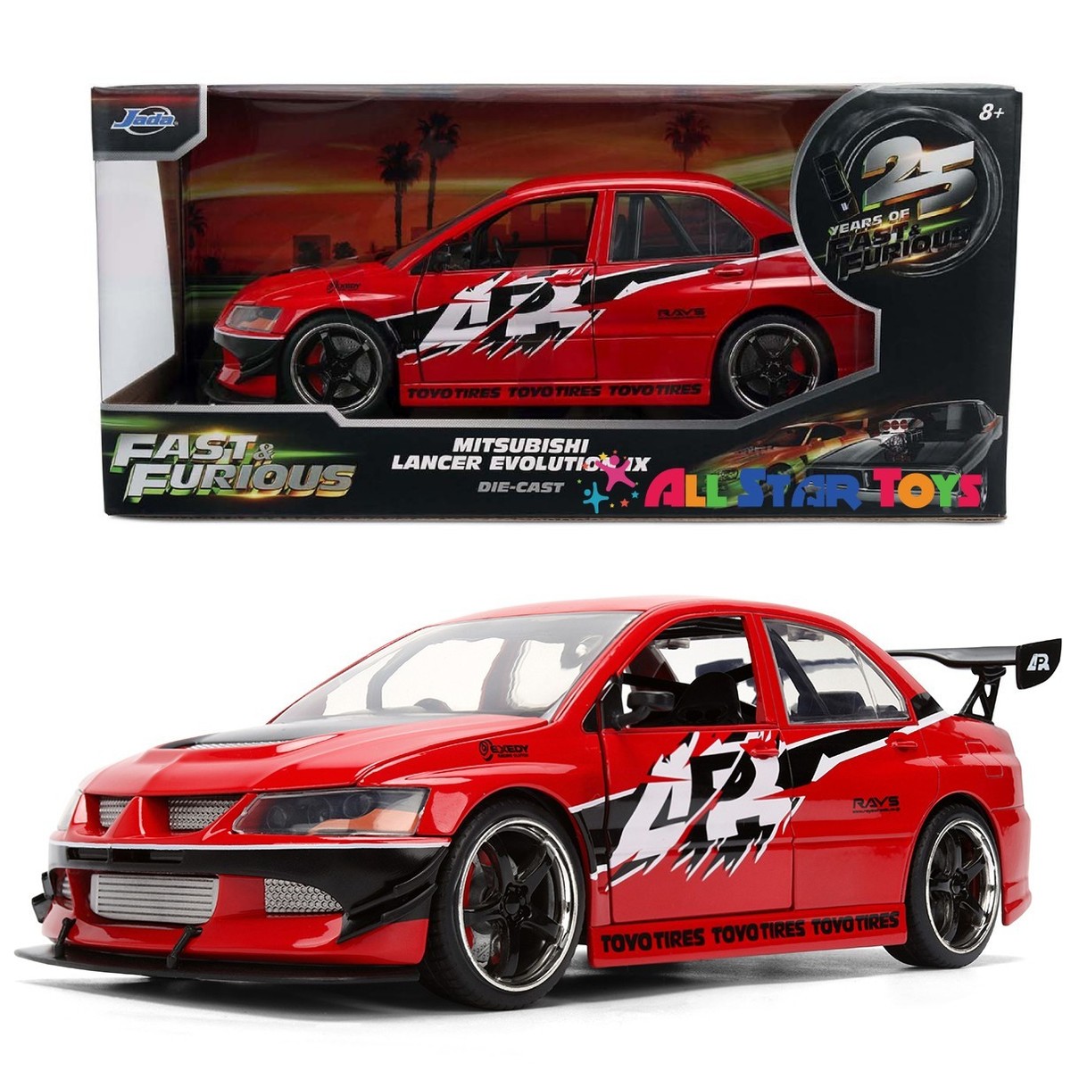 JADA 25 YEARS FAST & FURIOUS SEAN'S MITSUBISHI LANCER EVO IX 1/24