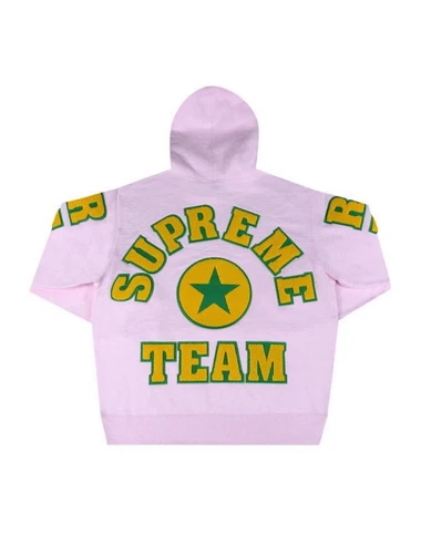 Sweat à capuche chenille Supreme Team 22SS rose clair taille S