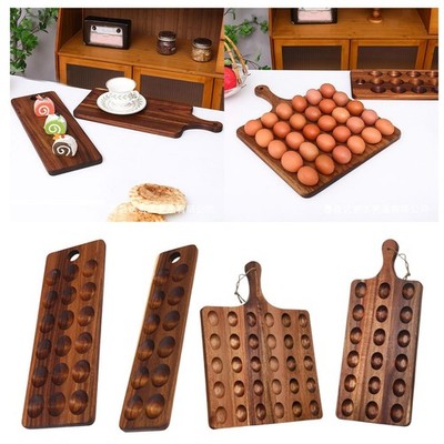 Holz Eierhalter Obst Brot Servierplatte Rustikal Eierplatte Eieraufbewahrung