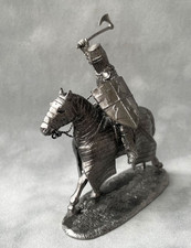 Horse knight UnPainted Miniature Tin Figurine 54 mm 1/32