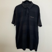 Marlboro Classics Polo Shirt Mens Size XL Black 100% Cotton Good Condition