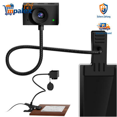 Webcam 1080P USB mit Mikrofon Sichtschutz PC Laptop Zoom Skype Teams Schwarz