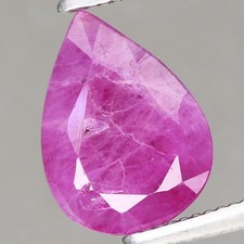 1.21ct t.w Pear Cut 9x6.7mm Natural Heated Burmese Red Ruby - Museum Gem!✨