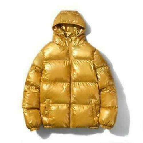 Winter Herren glänzend reflektierend gefütterte Jacke Baumwolle gesteppt Kurzmantel Hip Hop  - Bild 20 von 22