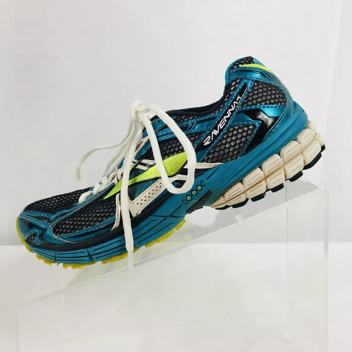 Brooks Ravenna 7 Running Shoes Size 6.5M Blue Neon White Womens eBay
