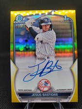 2023 Bowman Chrome Prospect Auto Yellow Refractor Jesus Bastidas 08/75 Yankees