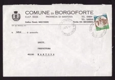 Envelope POSTAL HISTORY Republic Municipality of Borgoforte 1991 (BC109)