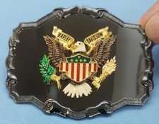 HARLEY DAVIDSON BELT BUCKLE 1978 UPWING SCREAMIN EAGLE BLACK MIRROR LIKE FINISH