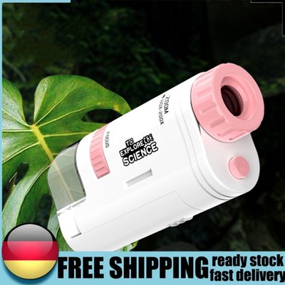 80-200X High Definition Science Microscope with Base Outdoor Children Microscope