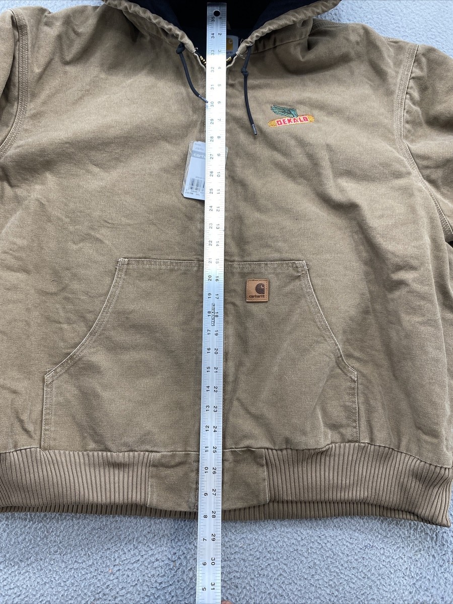 Vintage Carhartt Insulated J130 FRB Dekalb Seed Jacket Brown Men's