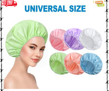 6 PCS Shower Caps for Women, Double Side Waterproof Shower Cap, Reusable Elastic