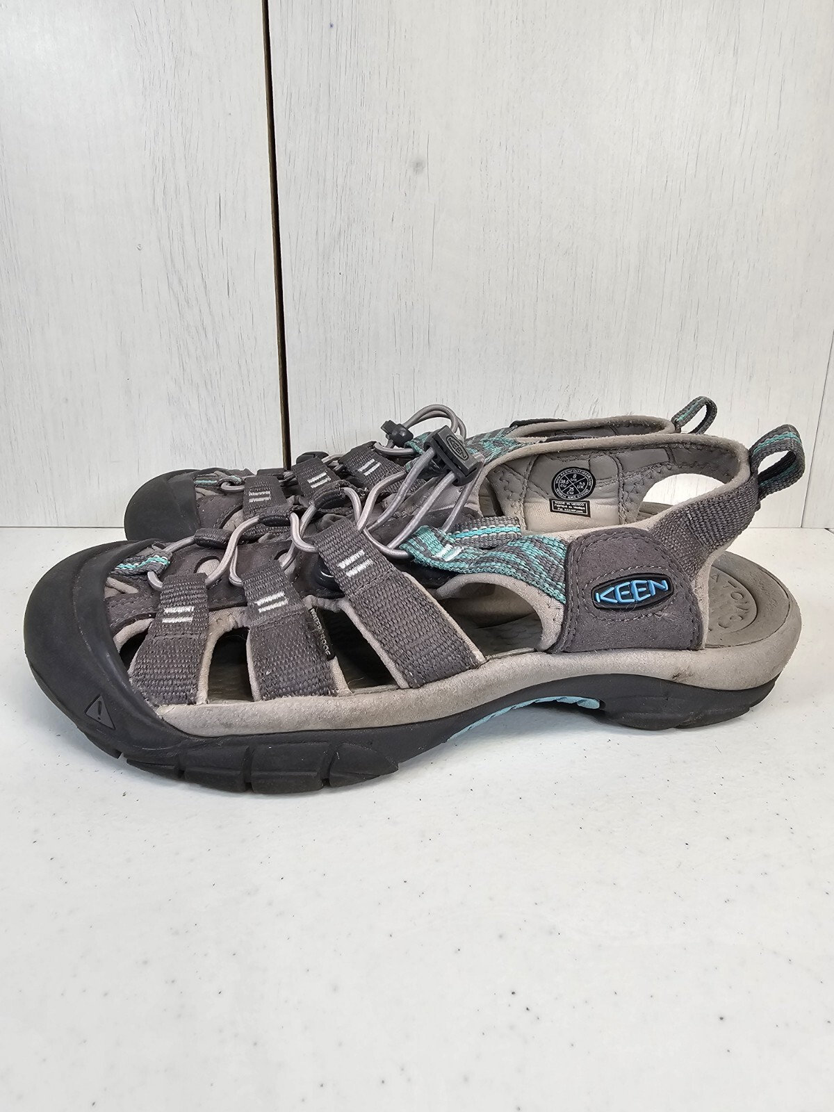 Scarpe sandali impermeabili Keen Newport Hydro grigio blu donna taglia EU 38 5 US 8