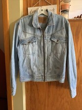 Marithe Francois Girbaud 90’s Denim Stone Washed Zip Up Jacket Size Medium Rare