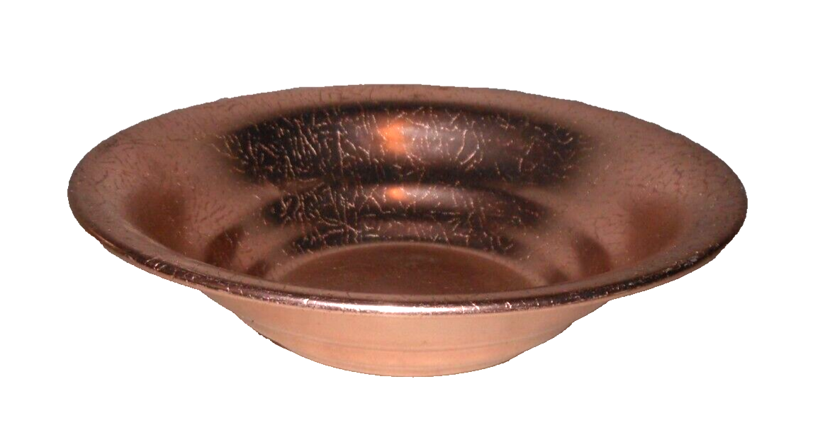 Mid Century Vintage West Bend Textured Aluminum Fruit Bowl Copper Finish 9