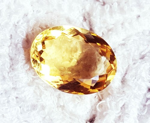 Citrine Loose Gemstone 8.00 Ct Oval Shape Certified - Picture 4 of 5