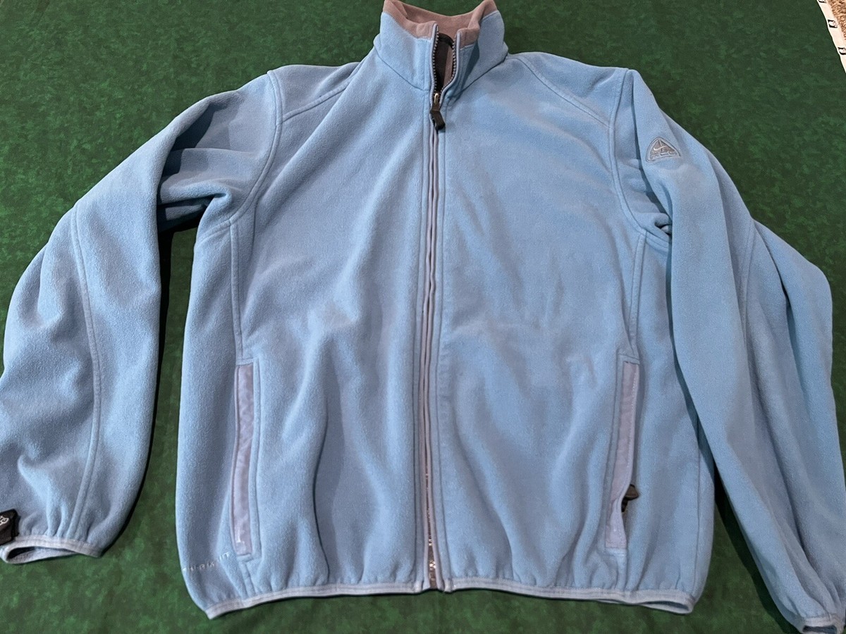 Vintage Nike ACG -Therma-Fit Fleece Zip Up Jacket - Blue Grey 