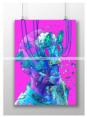 TRIPPY PSYCHEDELIC ALIEN ACID POSTER TRIP WALL ART PRINT A3 A4 SIZE ...