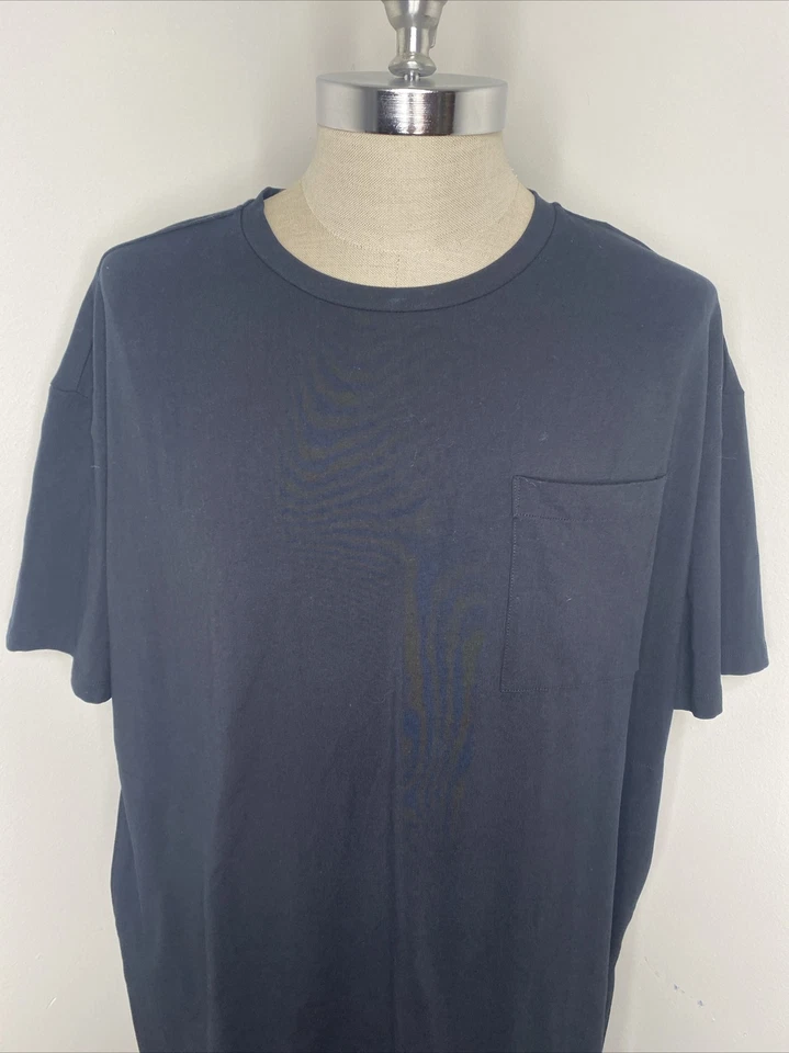 Vestido Nordstrom Negro Talla XL Cuello Redondo Manga Corta Camiseta Vestido Bolsillos Foto 2 de 4