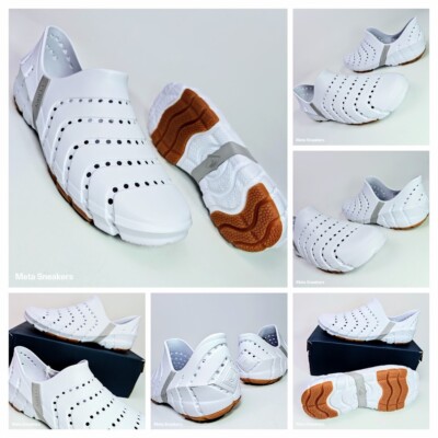 US 11 Sperry Water Strider Clogs Mens White Gum Sandals Boat Slip On Comfort NWT