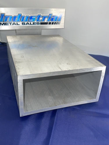 6061 T6 Aluminum Rectangle Tube 4" x 8" x 12" x 1/2" Wall-- 4" x 8" x .500" Wall